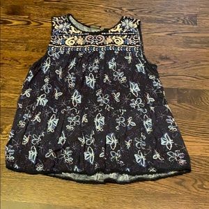 Floral print navy.